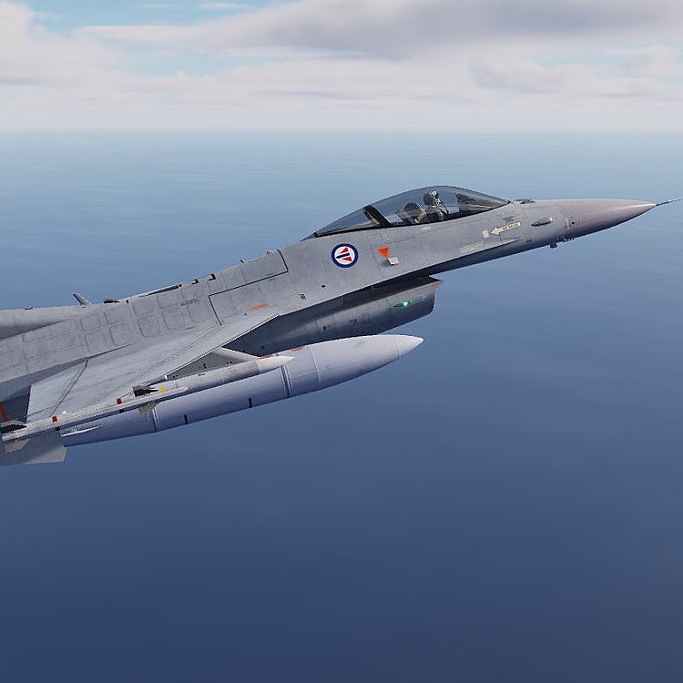 Virtuell F-16 pilot for en dag