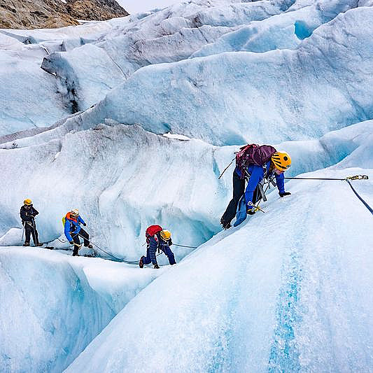 Glacier hike på blåis