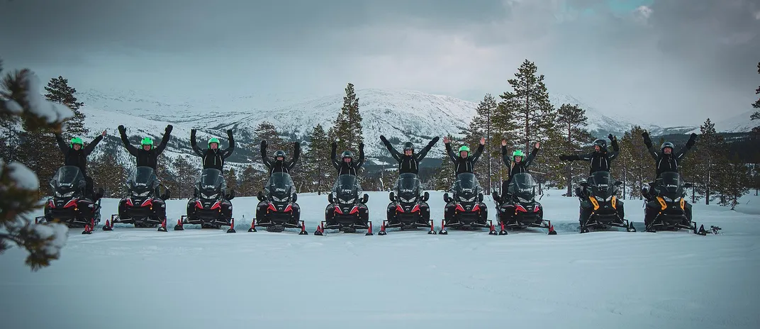 Snøscootersafari for to