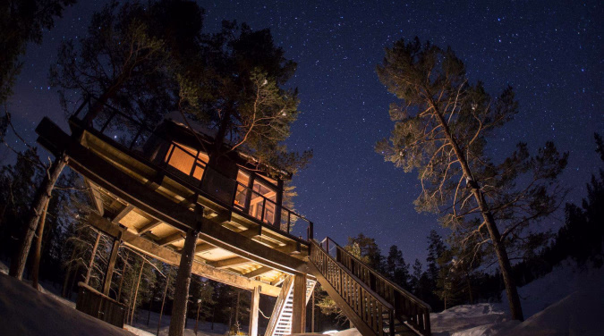 Luksustretopphytte med hundekjøring