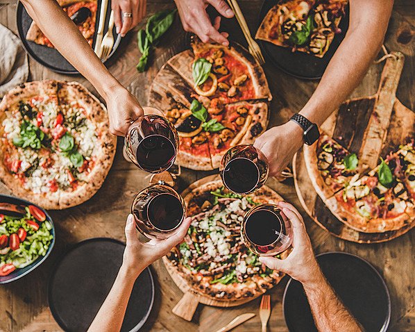 Italiensk pizza og vin for to