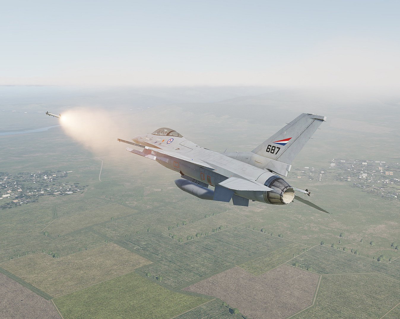 Virtuell F-16 pilot for en dag