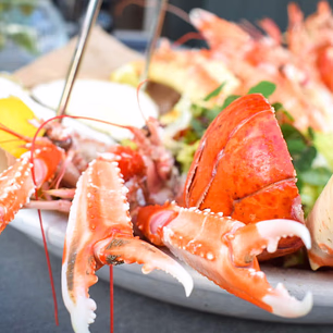 Skalldyrtallerken for to