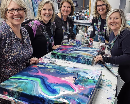 Malekurs i flytende maling