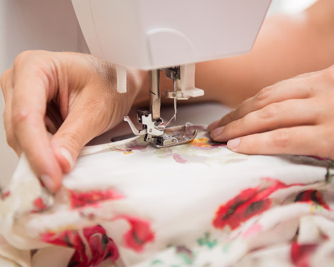 Sykurs i quiltet jakke