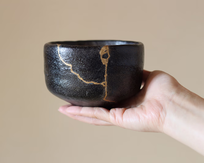 Lag Kintsugi gullkeramikk