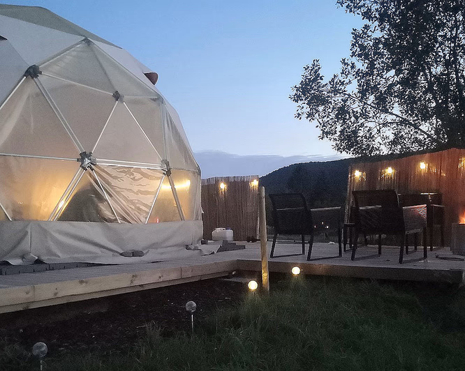 Dome Glamping & alpakkavandring
