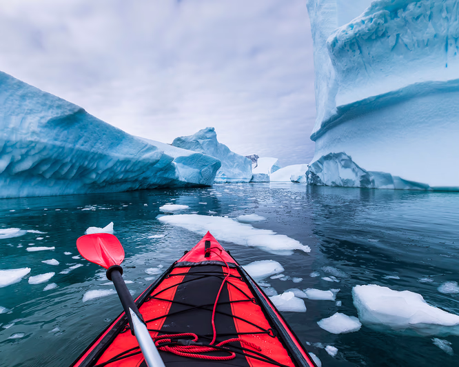 Isbreeventyr fra kajakk