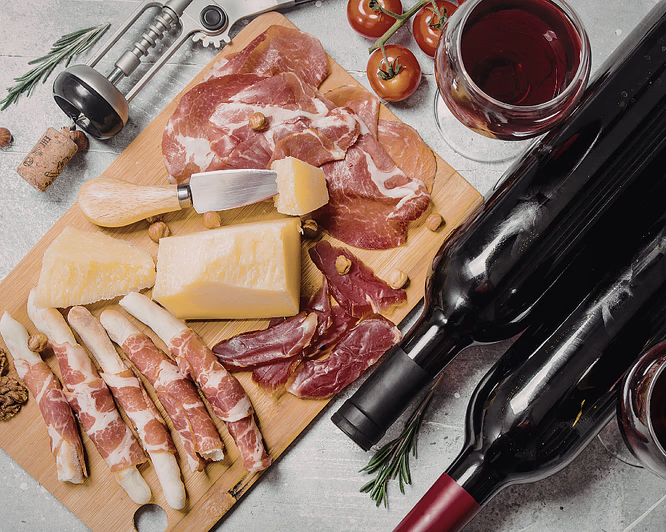 Vinsmaking med ost og spekemat