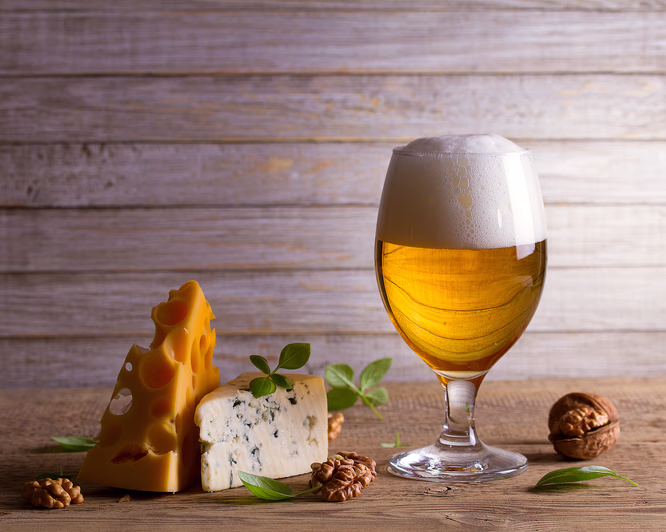 Ølsmaking med ostebrett