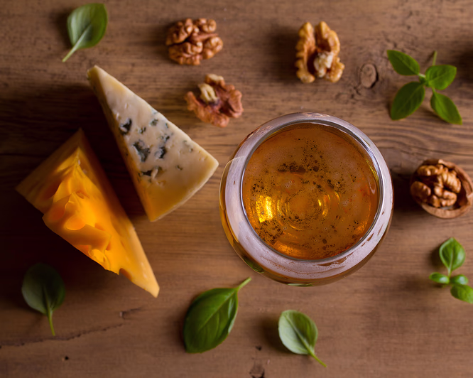 Ølsmaking med ostebrett