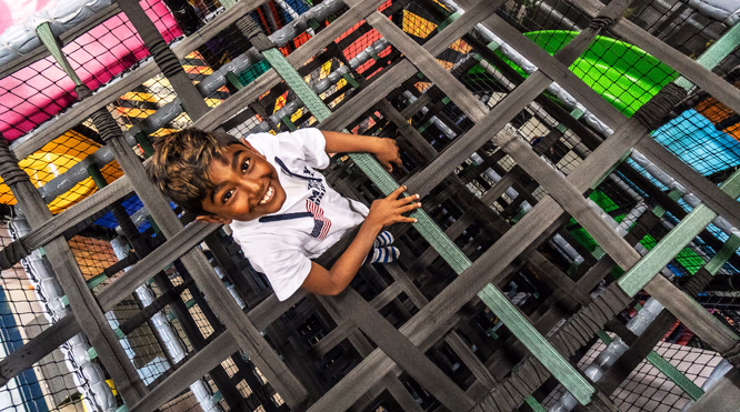 Lekeland og vindtunnel