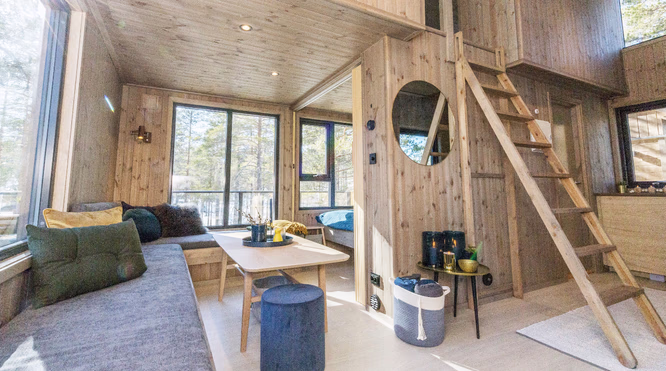 Luksuriøs tretopphytte