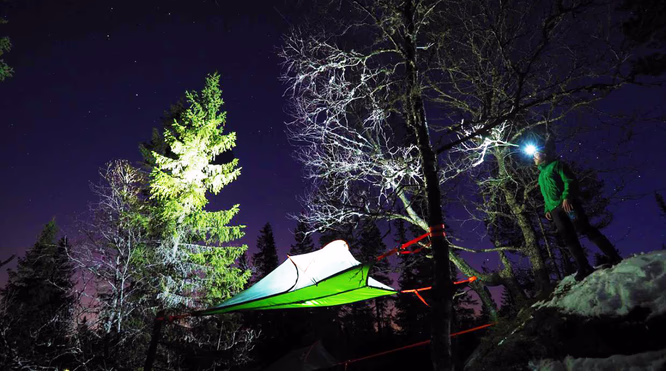 Svevetelt med friluftspakke