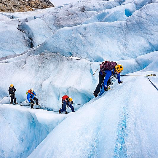 Glacier hike på blåis