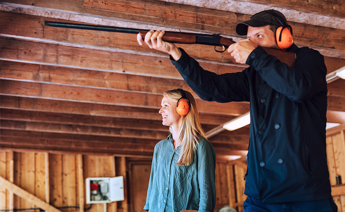 Leirdueskyting for to