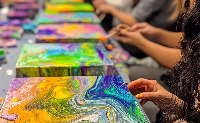 Malekurs i flytende maling