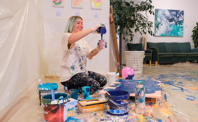 Malekurs i flytende maling