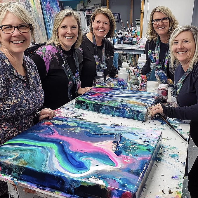 Malekurs i flytende maling