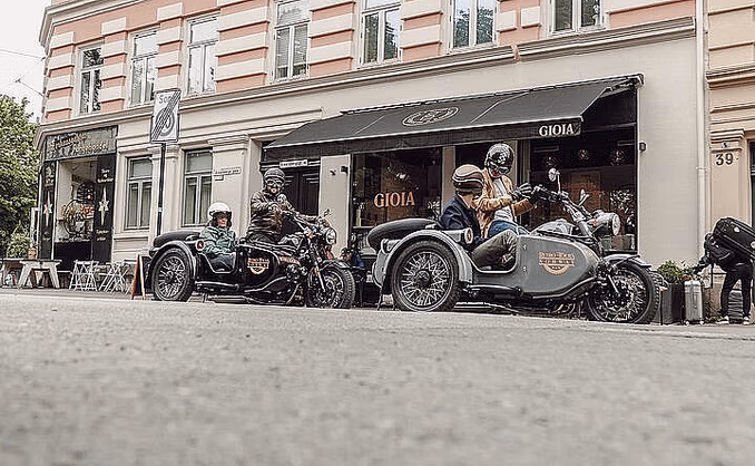 Retro motorcycle tour
