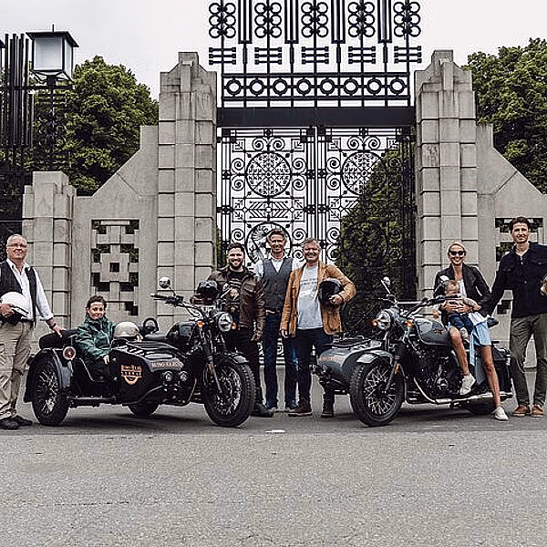 Retro motorcycle tour