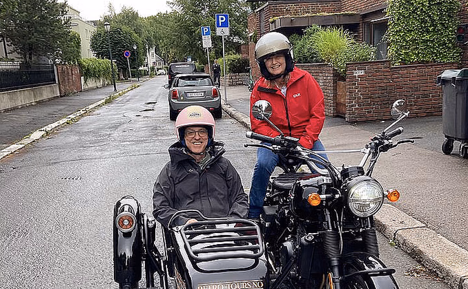Retro motorcycle tour