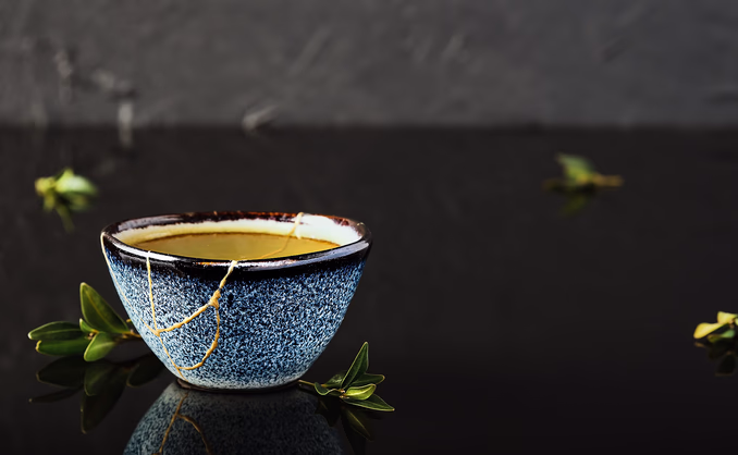 Lag Kintsugi gullkeramikk