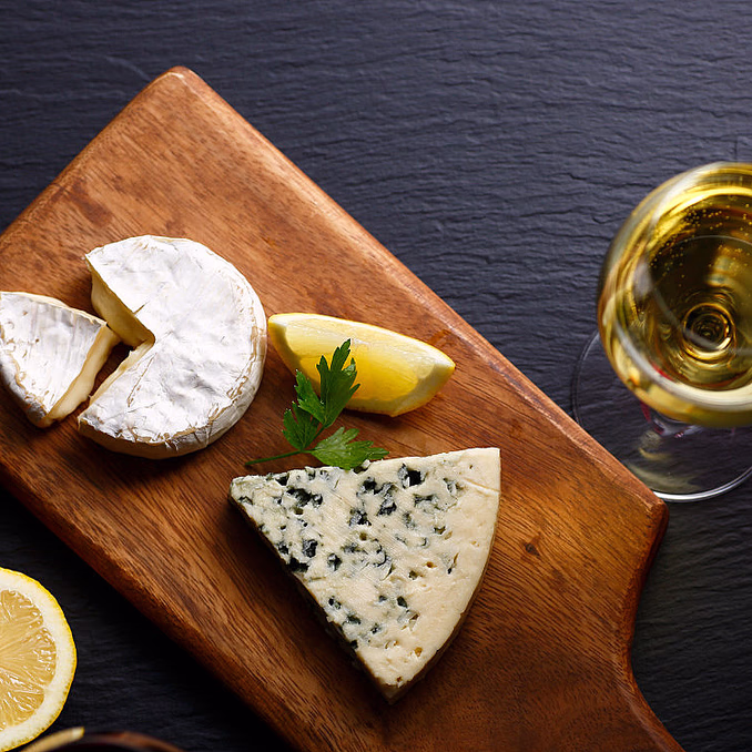 Vin- og ostekveld for to