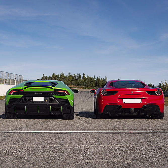 Kjør Lamborghini & Ferrari på racerbane