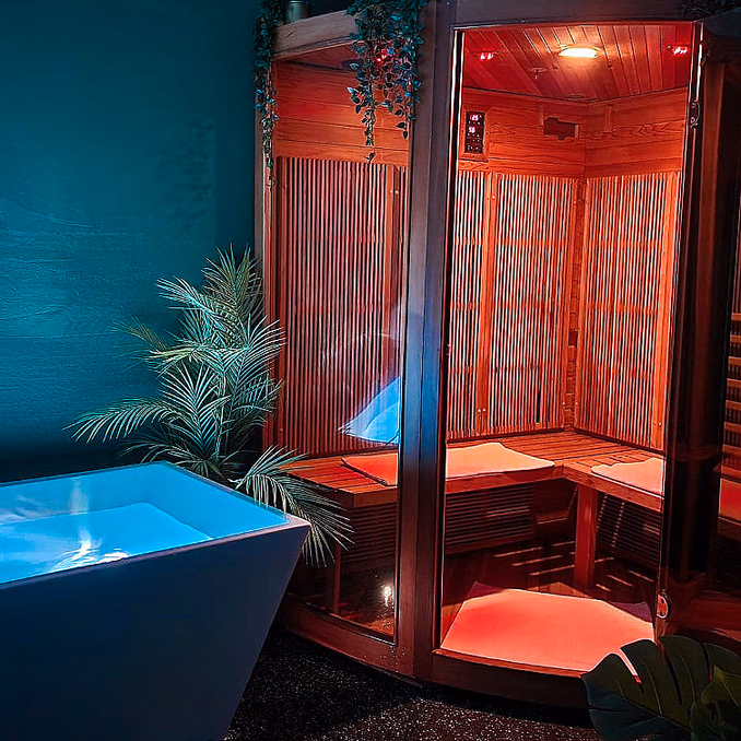 Floating, jacuzzi, sauna & isbad for to