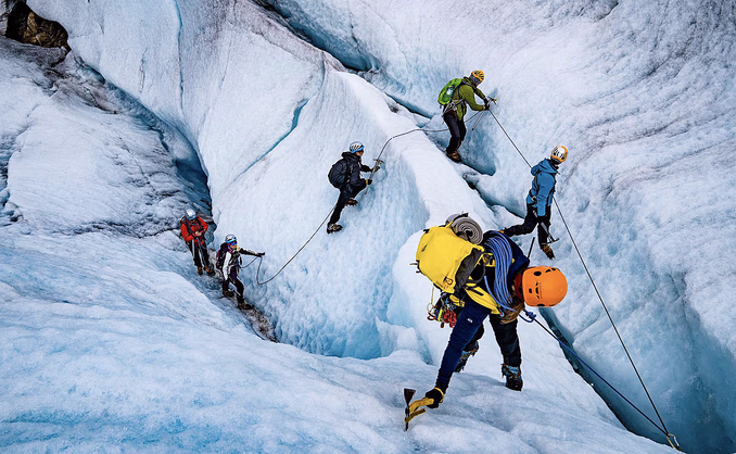 Glacier hike på blåis