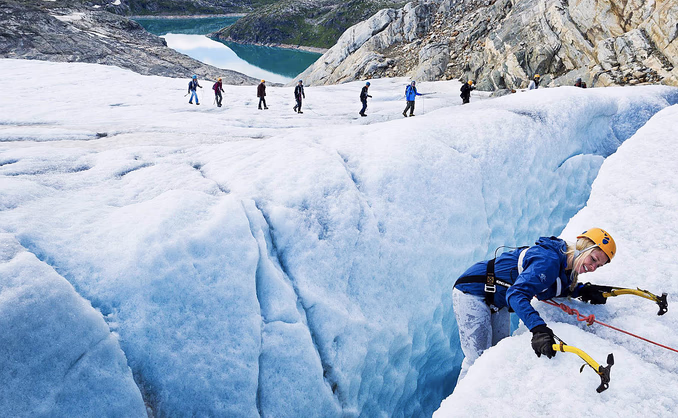 Glacier hike på blåis