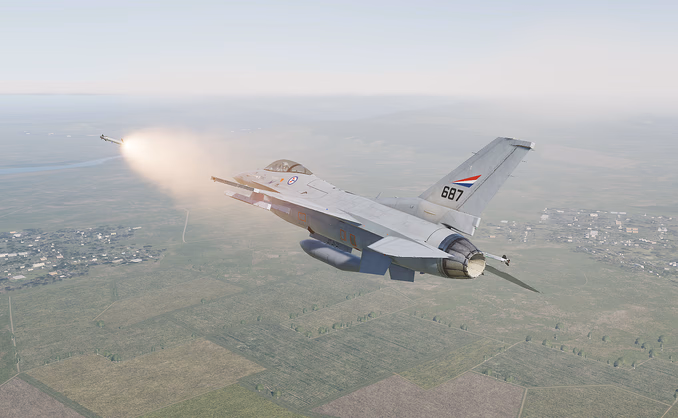 Virtuell F-16 pilot for en dag
