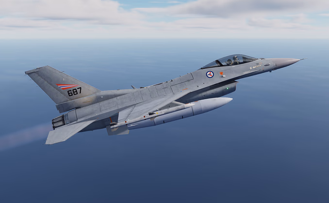 Virtuell F-16 pilot for en dag