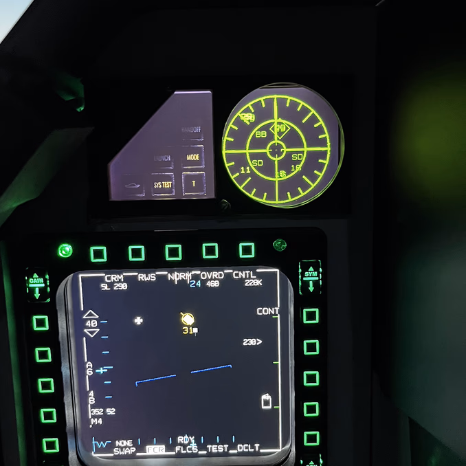 Virtuell F-16 pilot for en dag