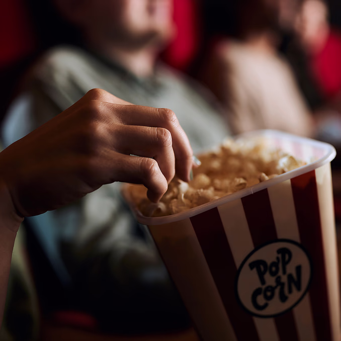 Kino med popcorn og brus