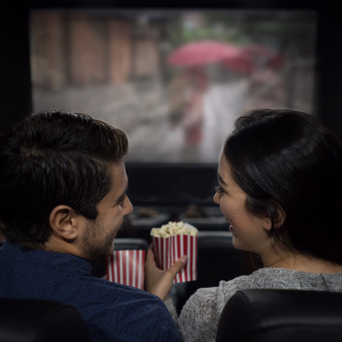 Kino med popcorn og brus