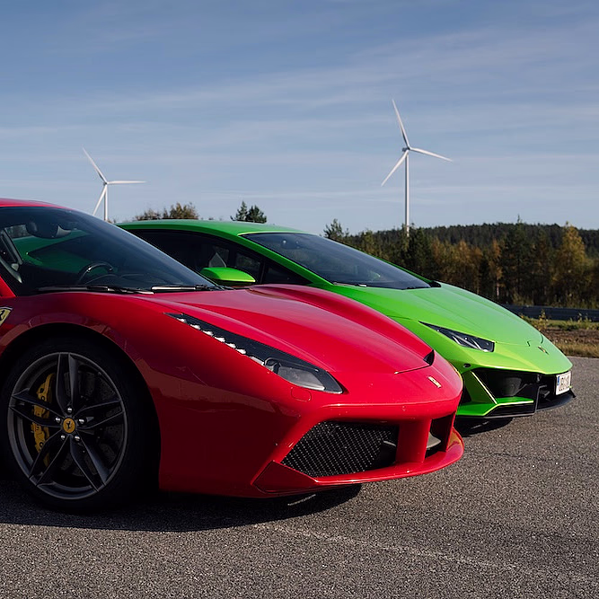 Kjør Lamborghini & Ferrari på racerbane