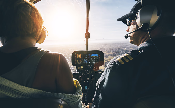 Helikopterleksjon og prøveflyging