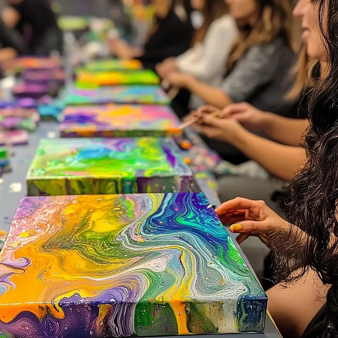 Malekurs i flytende maling