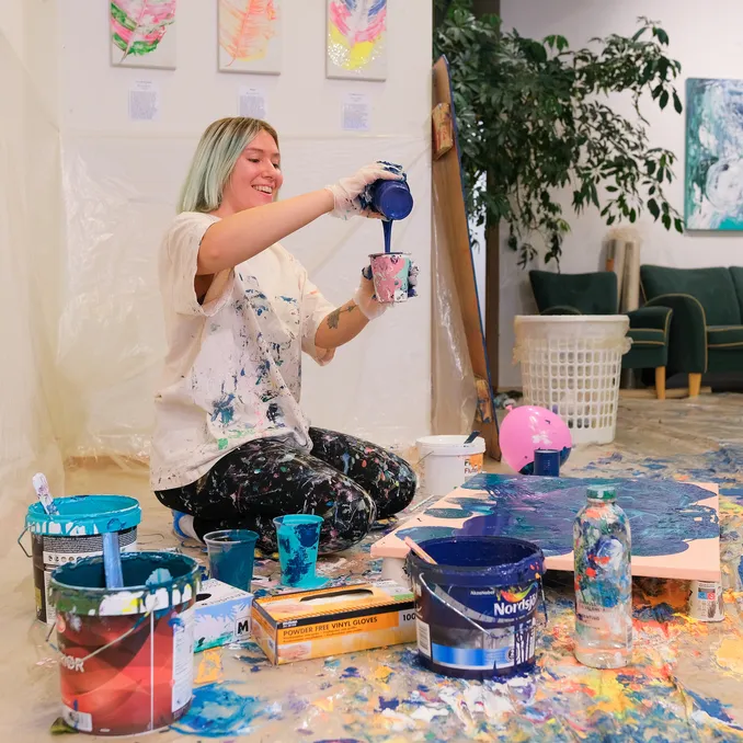 Malekurs i flytende maling