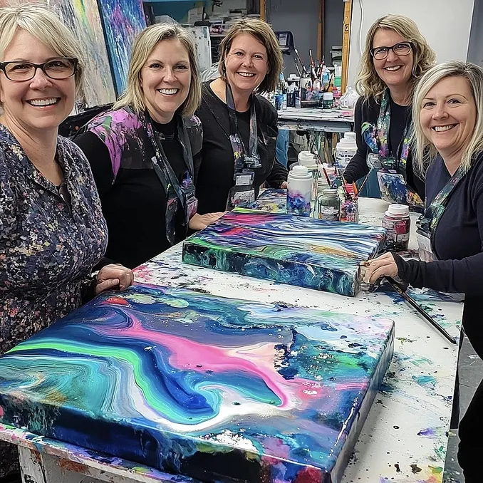 Malekurs i flytende maling