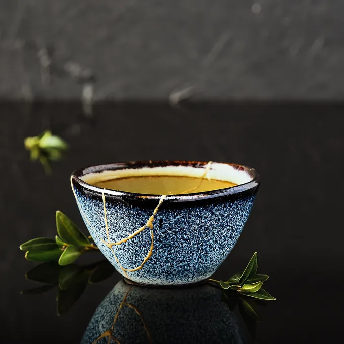 Lag Kintsugi gullkeramikk