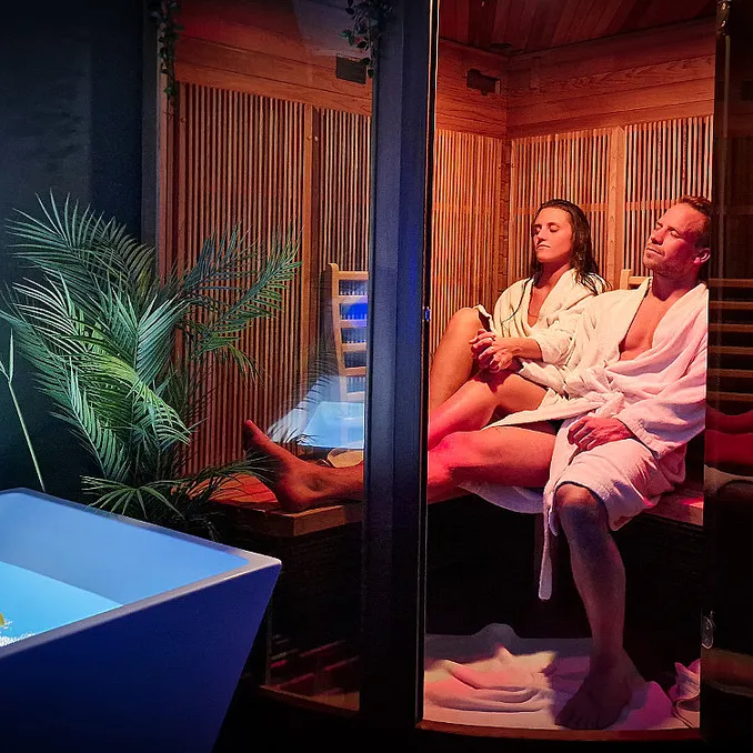 Jacuzzi, sauna & isbad for to