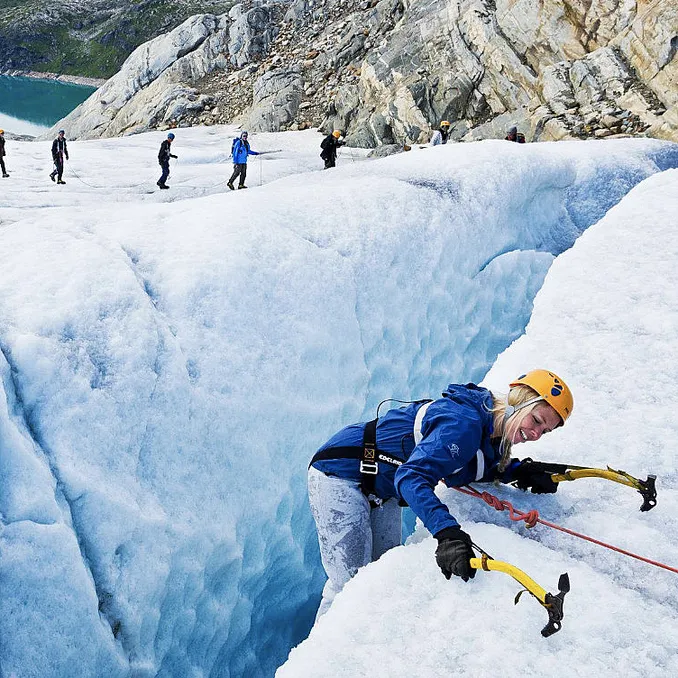 Glacier hike på blåis