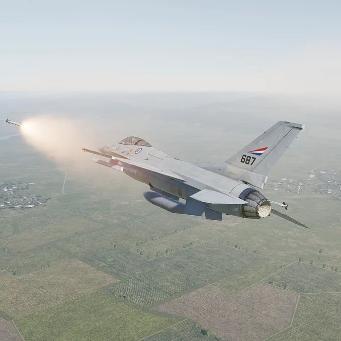 Virtuell F-16 pilot for en dag