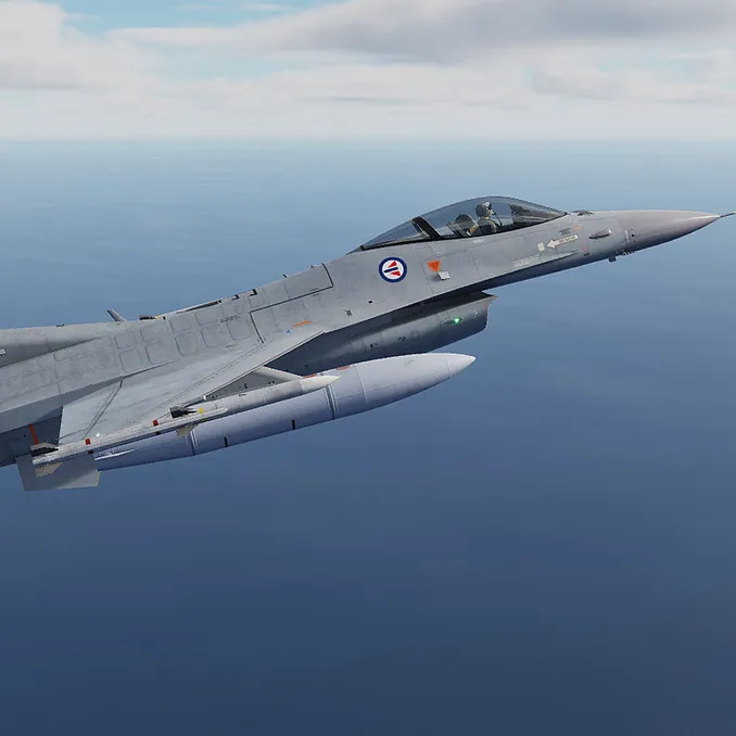 Virtuell F-16 pilot for en dag