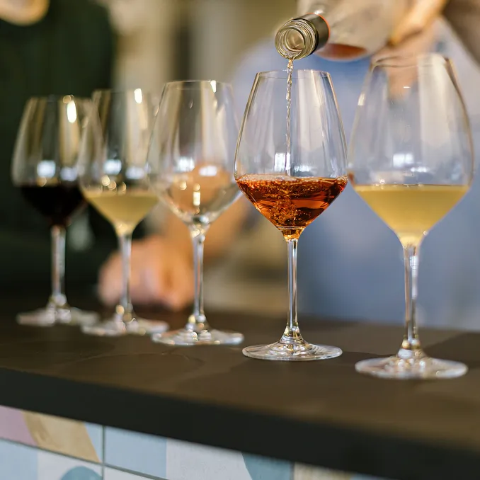 Vinflight med sjokolade