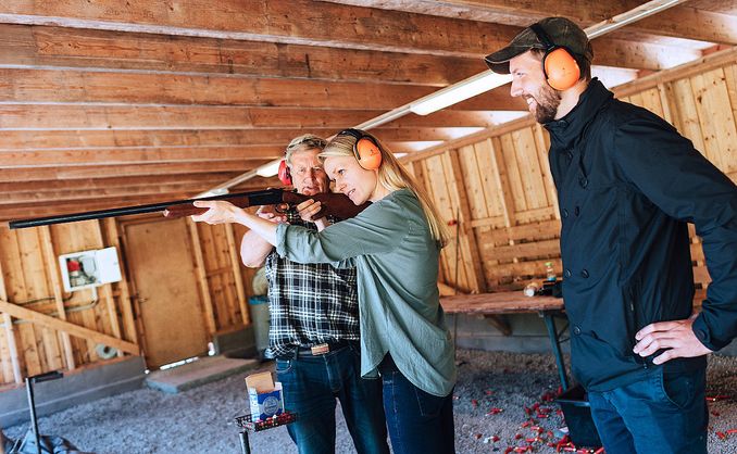 Leirdueskyting for to